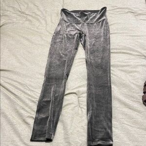 Spanx velvet green leggings